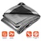 Tarpco Safety Heavy Duty Tarp, 30 ft x 0.5 mm H x 20 ft W, 14 Mil, Silver/Black, Polyethylene TS-101-20X30 - alternate 6
